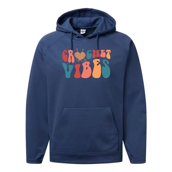 Crochet Vibes Crochet Lover Performance Fleece Hoodie