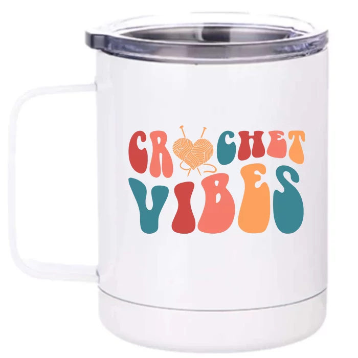 Crochet Vibes Crochet Lover Front & Back 12oz Stainless Steel Tumbler Cup