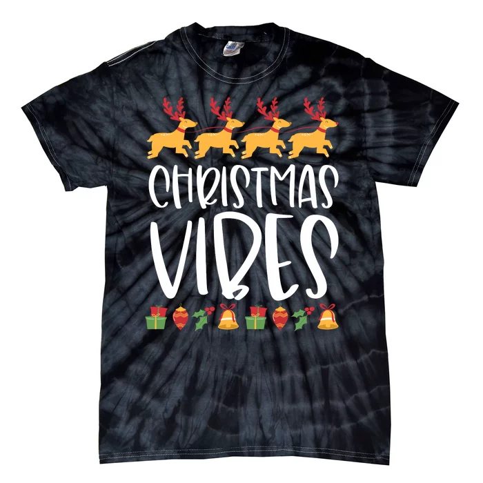 Christmas Vibes Tie-Dye T-Shirt