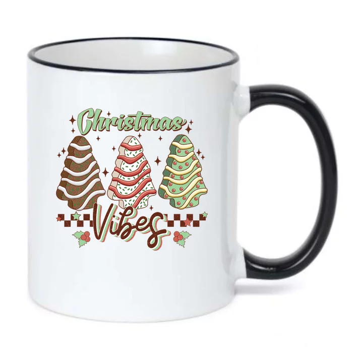 Christmas Vibes Cookie Tree Retro Black Color Changing Mug