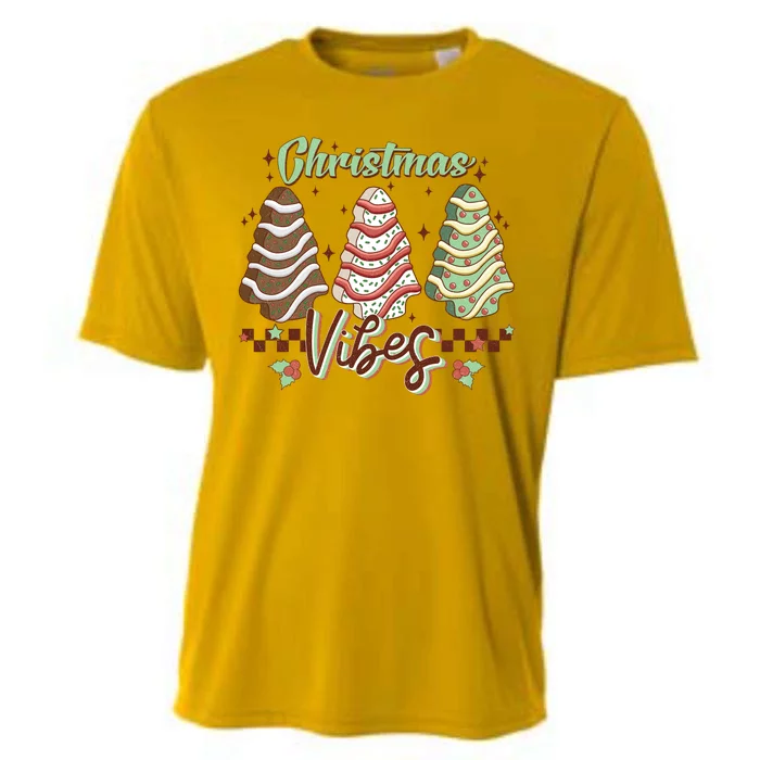 Christmas Vibes Cookie Tree Retro Cooling Performance Crew T-Shirt