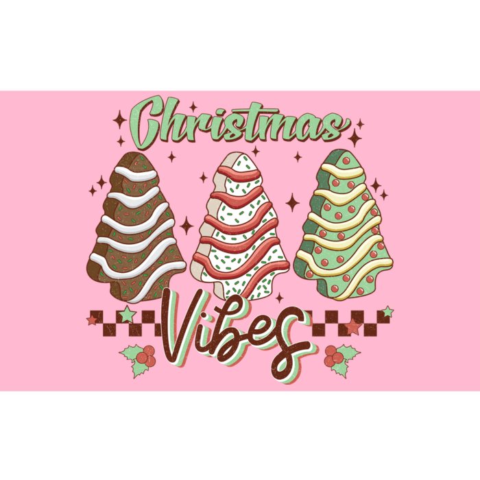 Christmas Vibes Cookie Tree Retro Bumper Sticker