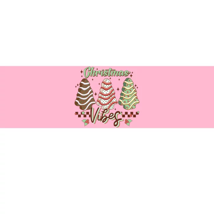 Christmas Vibes Cookie Tree Retro Bumper Sticker