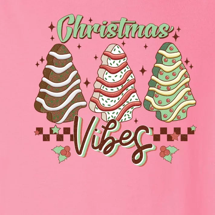 Christmas Vibes Cookie Tree Retro Toddler Long Sleeve Shirt