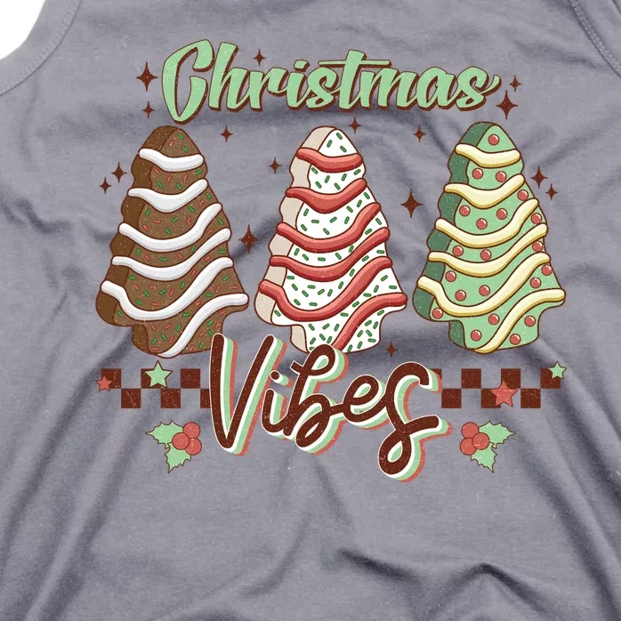 Christmas Vibes Cookie Tree Retro Tank Top