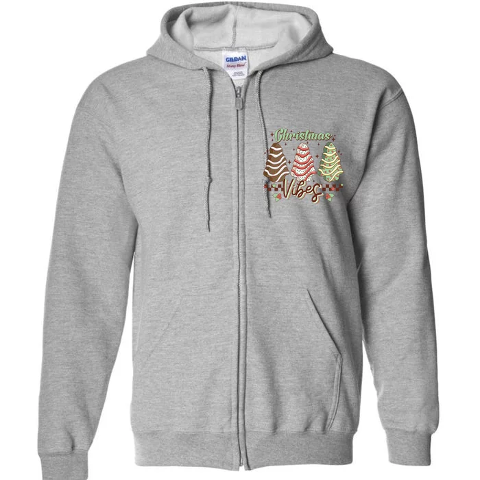 Christmas Vibes Cookie Tree Retro Full Zip Hoodie