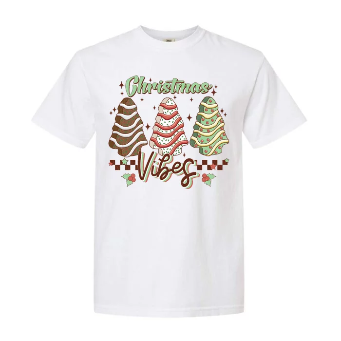 Christmas Vibes Cookie Tree Retro Garment-Dyed Heavyweight T-Shirt