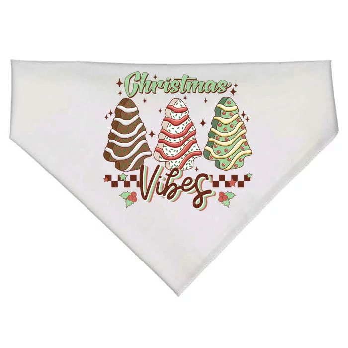 Christmas Vibes Cookie Tree Retro USA-Made Doggie Bandana