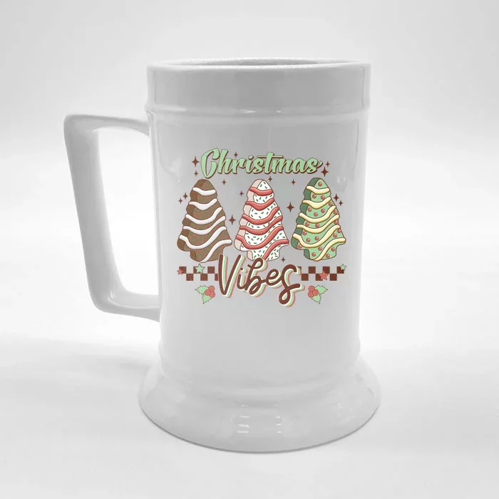 Christmas Vibes Cookie Tree Retro Front & Back Beer Stein