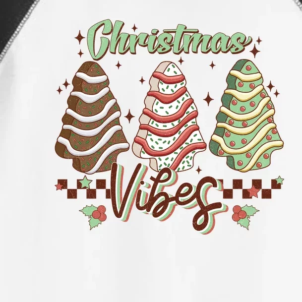 Christmas Vibes Cookie Tree Retro Toddler Fine Jersey T-Shirt