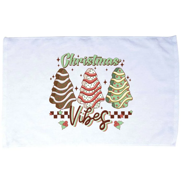 Christmas Vibes Cookie Tree Retro Microfiber Hand Towel