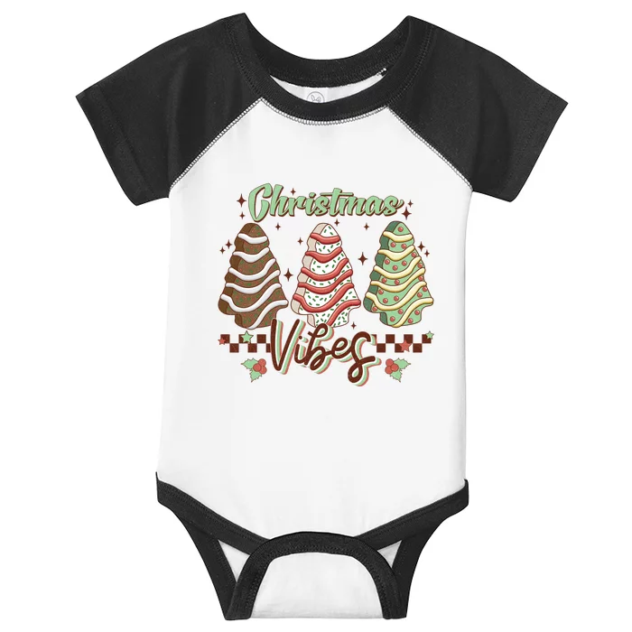 Christmas Vibes Cookie Tree Retro Infant Baby Jersey Bodysuit