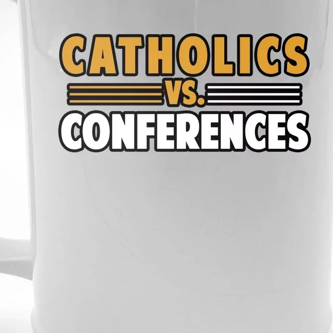 Catholics Vs Conferences Front & Back Beer Stein