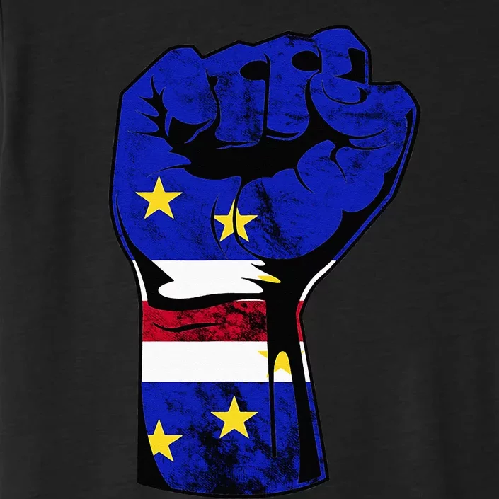 Cape Verde Cape Verdean Flag Power Handfist Cabo Pride ChromaSoft Performance T-Shirt