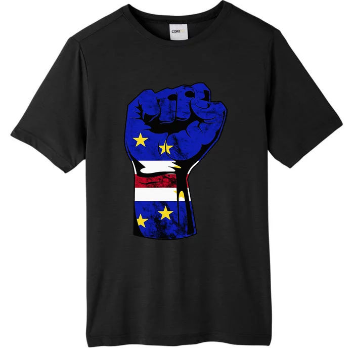 Cape Verde Cape Verdean Flag Power Handfist Cabo Pride ChromaSoft Performance T-Shirt