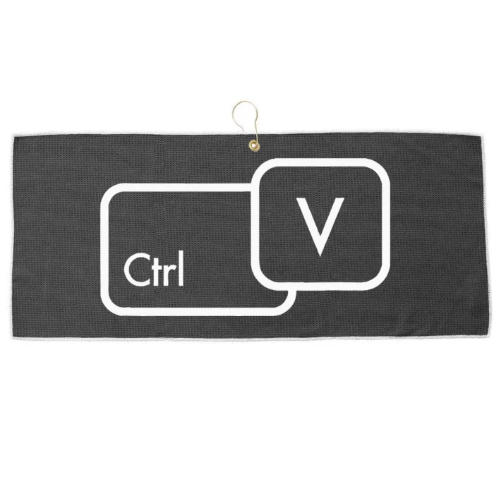 Ctrl V Copy Paste Family Matching Large Microfiber Waffle Golf Towel