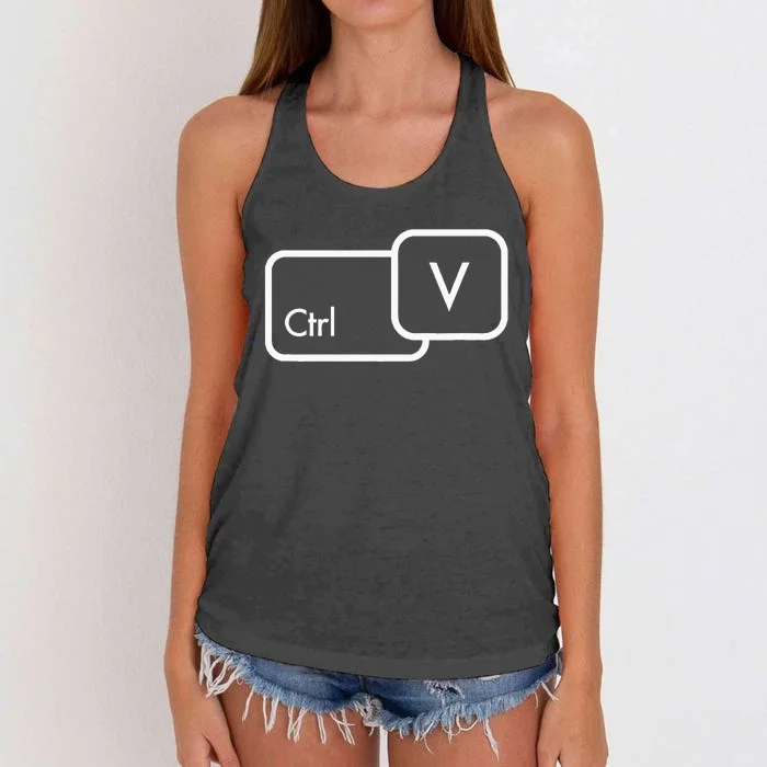 Ctrl V Copy Paste Family Matching Women's Knotted Racerback Tank