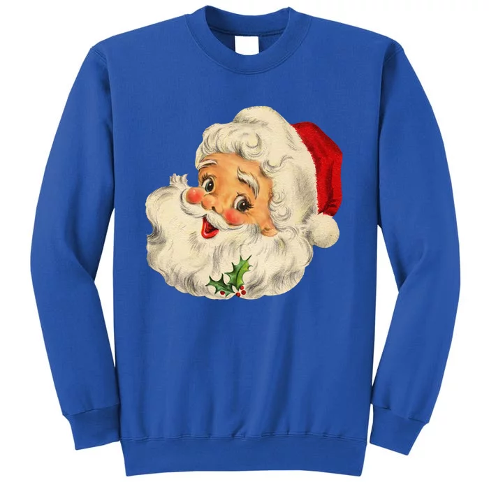 Cool Vintage Christmas Santa Claus Face Gift Sweatshirt