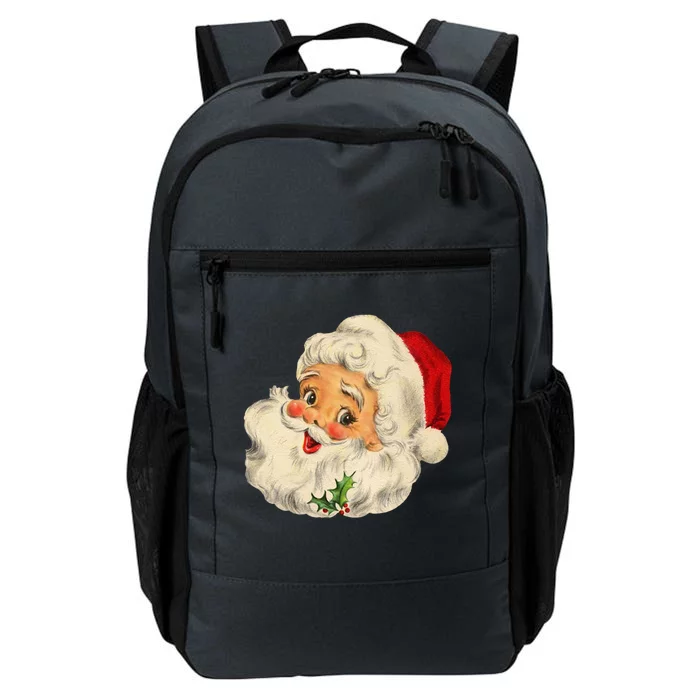 Cool Vintage Christmas Santa Claus Face Gift Daily Commute Backpack