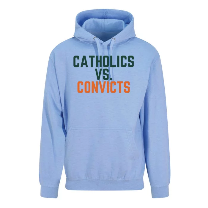 Catholics Vs Convicts Unisex Surf Hoodie