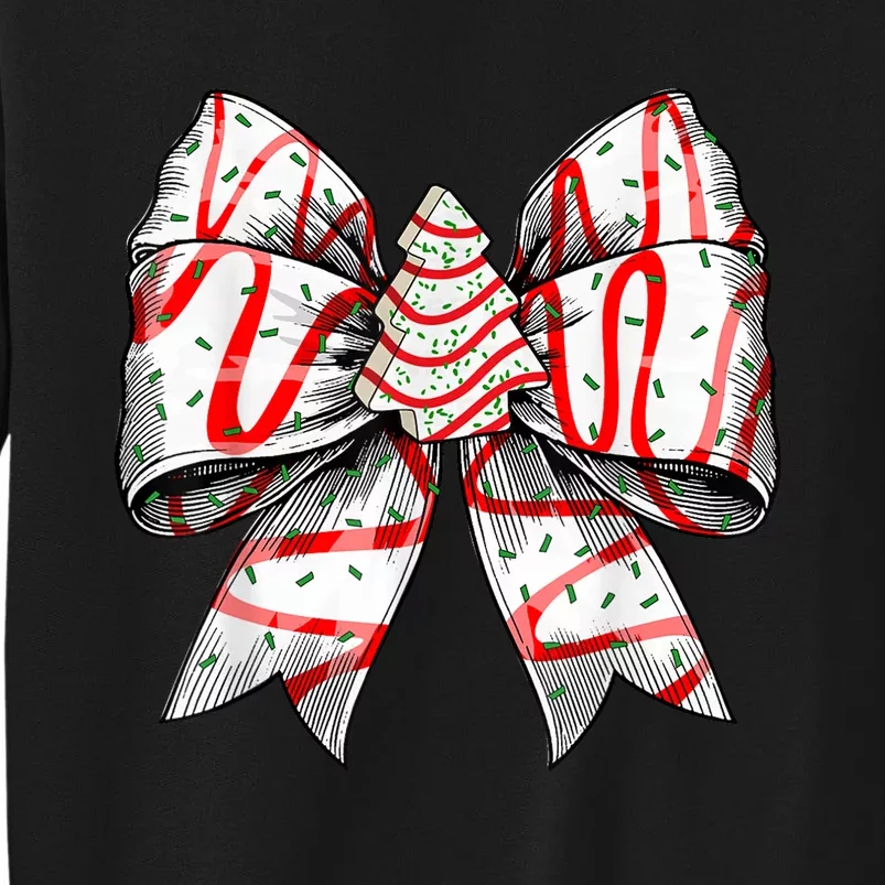 Christmas Vibes Coquette Bow Christmas Tree Cake Gift Sweatshirt