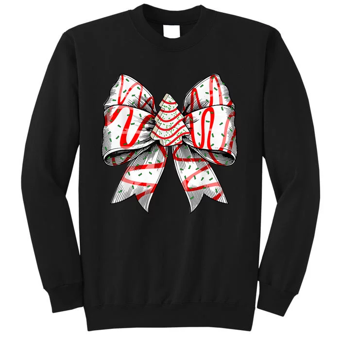 Christmas Vibes Coquette Bow Christmas Tree Cake Gift Sweatshirt