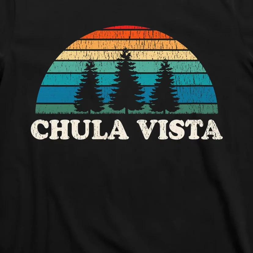 Chula Vista CA 70s Retro Throwback Design T-Shirt