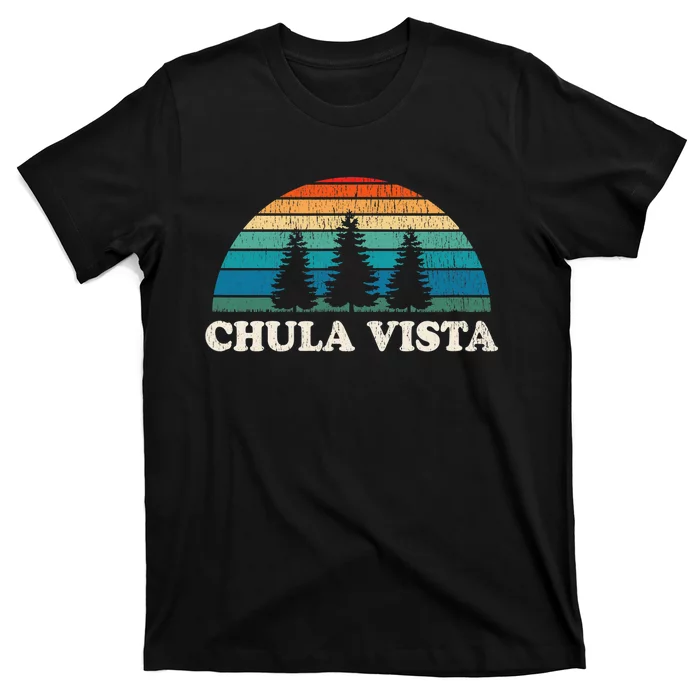 Chula Vista CA 70s Retro Throwback Design T-Shirt