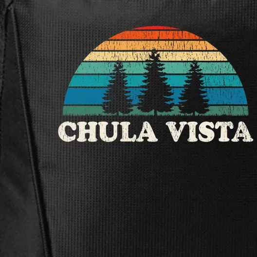 Chula Vista CA 70s Retro Throwback Design City Backpack