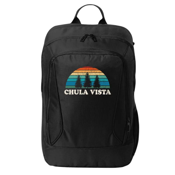 Chula Vista CA 70s Retro Throwback Design City Backpack