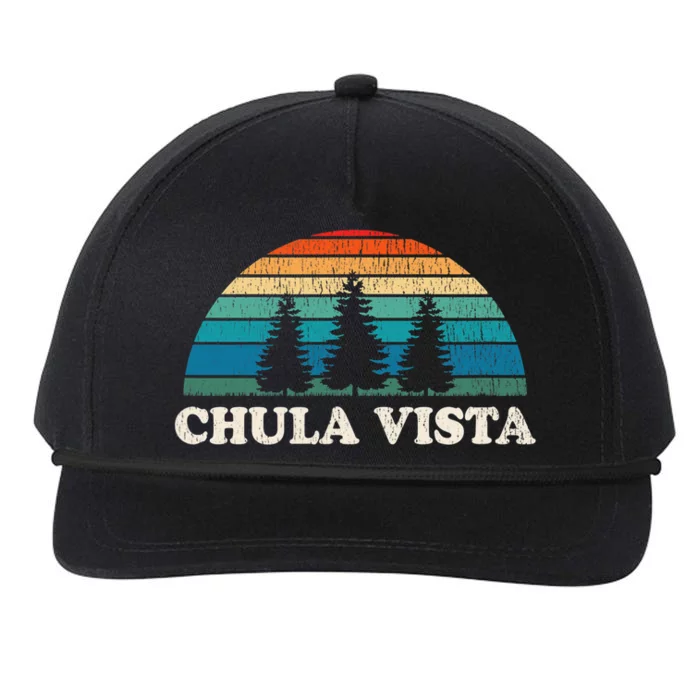 Chula Vista CA 70s Retro Throwback Design Snapback Five-Panel Rope Hat