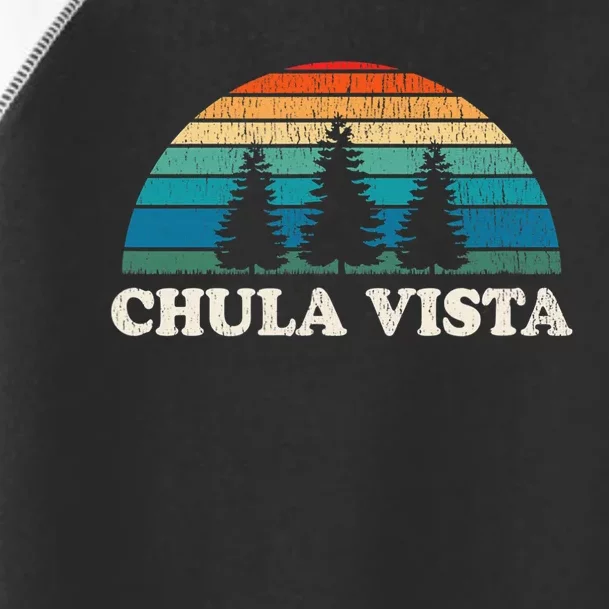 Chula Vista CA 70s Retro Throwback Design Toddler Fine Jersey T-Shirt