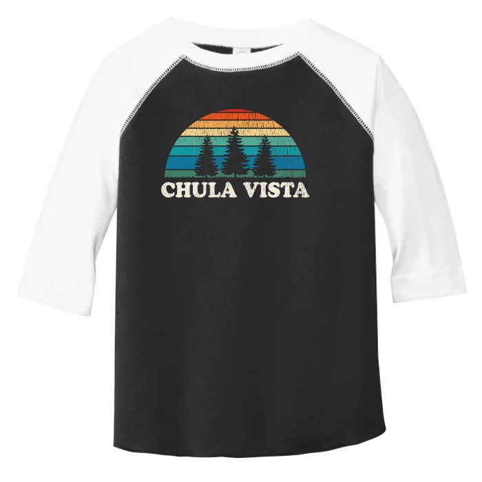 Chula Vista CA 70s Retro Throwback Design Toddler Fine Jersey T-Shirt