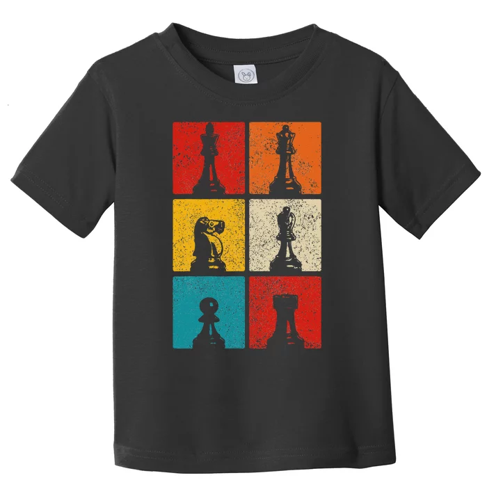 Chess Vintage Chess Master Club Chess Player Toddler T-Shirt