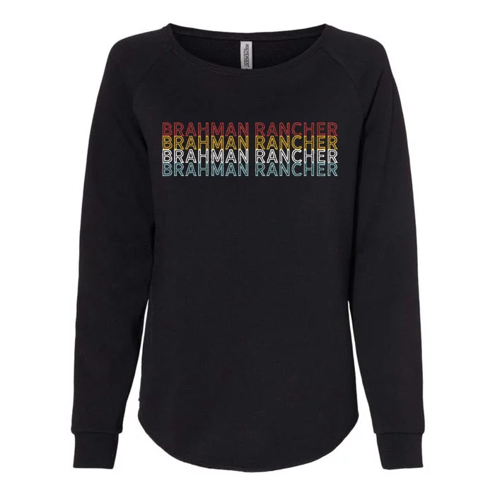 Cattle Vintage Cow Brahman Rancher Womens California Wash Sweatshirt