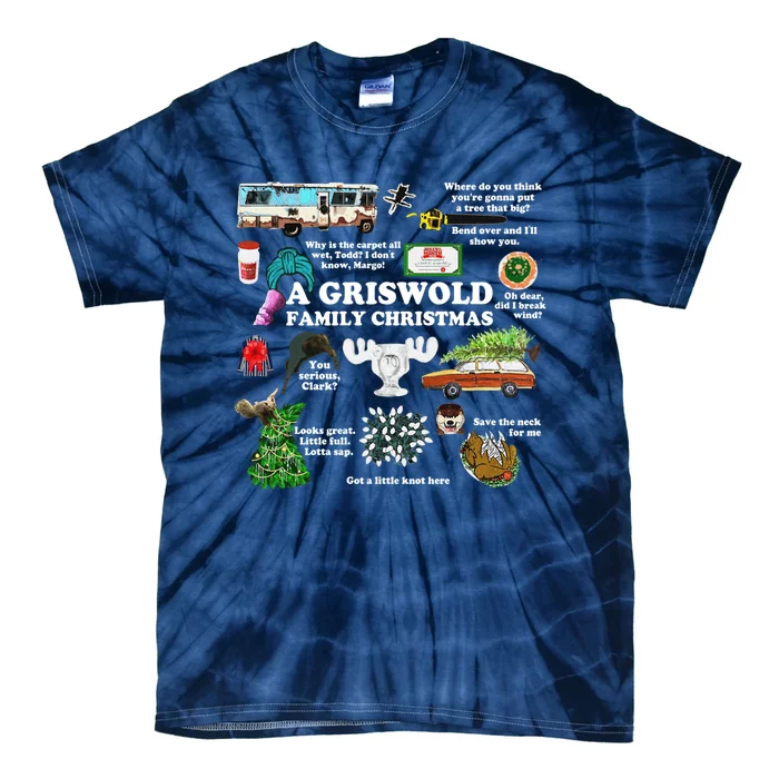 Christmas Vacation Collage Premium Scoop Christmas Family Christmas Classic Tie-Dye T-Shirt