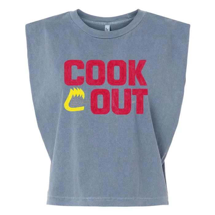 Cookout Vintage Chalk Texture Red Gray Garment-Dyed Women's Muscle Tee