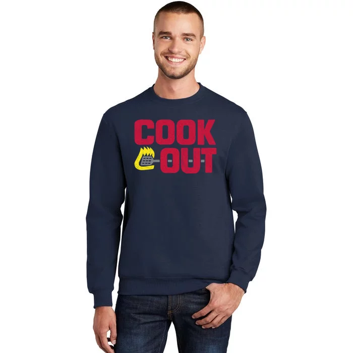 Cookout Vintage Chalk Texture Red Gray Sweatshirt