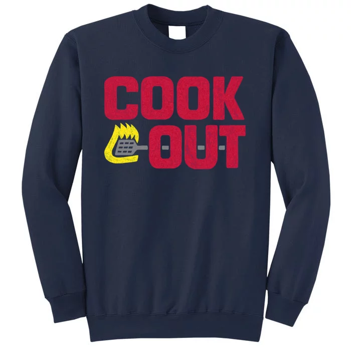 Cookout Vintage Chalk Texture Red Gray Sweatshirt