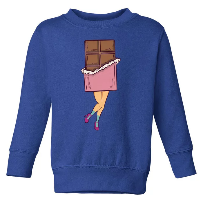 Chocolate Vintage Chocoholic Cocoa Choco Candy Cute Gift Chocolate Meaningful Gi Toddler Sweatshirt