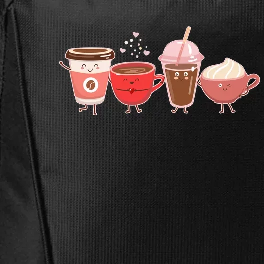 Cute Valentine Day Coffee Lover City Backpack