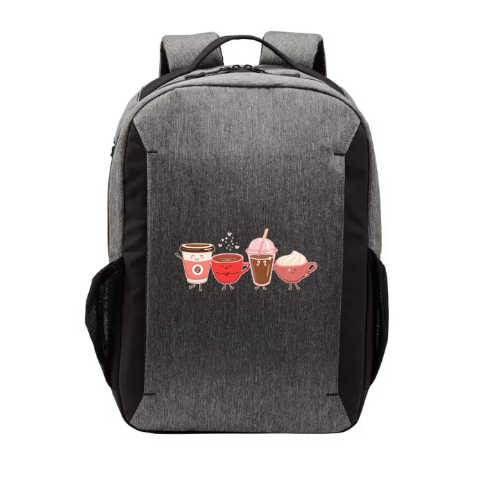 Cute Valentine Day Coffee Lover Vector Backpack