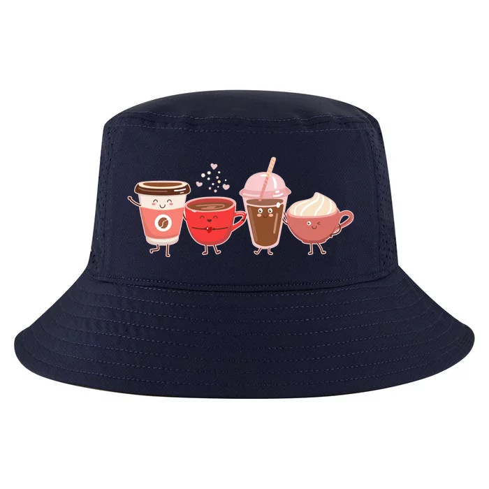 Cute Valentine Day Coffee Lover Cool Comfort Performance Bucket Hat