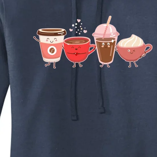 Cute Valentine Day Coffee Lover Women's Pullover Hoodie