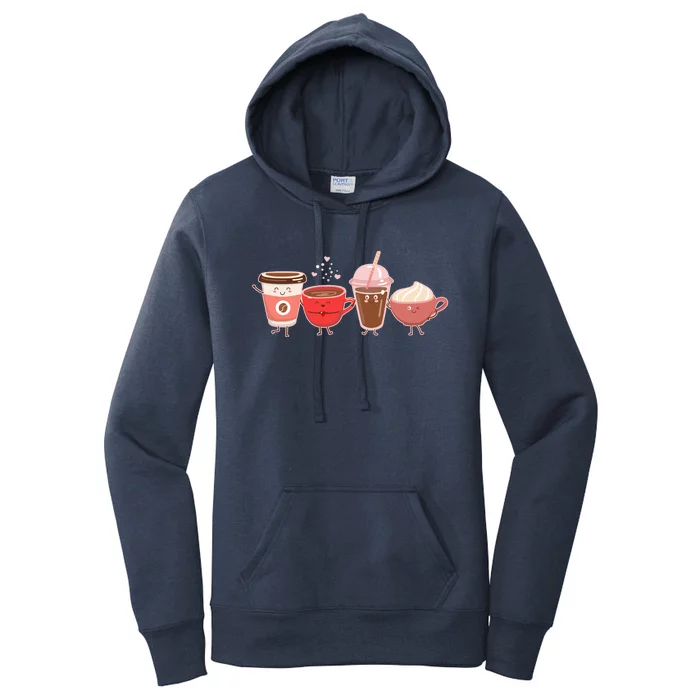 Cute Valentine Day Coffee Lover Women's Pullover Hoodie