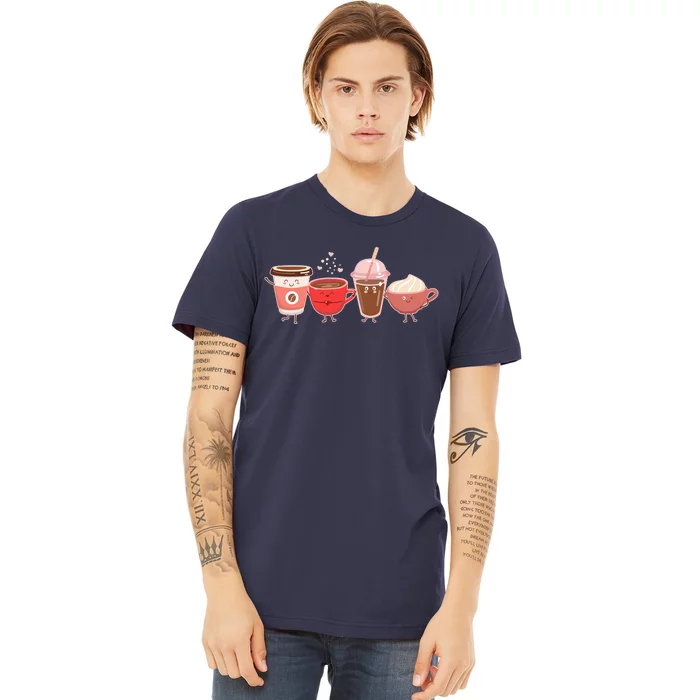 Cute Valentine Day Coffee Lover Premium T-Shirt