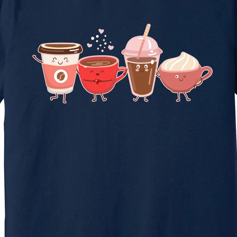 Cute Valentine Day Coffee Lover Premium T-Shirt