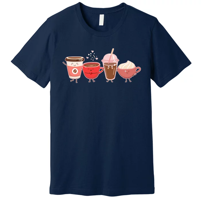 Cute Valentine Day Coffee Lover Premium T-Shirt