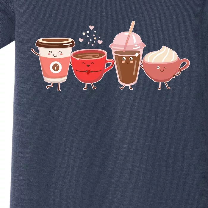 Cute Valentine Day Coffee Lover Baby Bodysuit