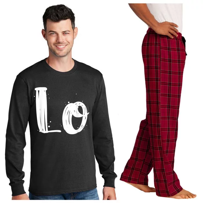 Cute Valentines Day Matching Couple Outfit Love Part Long Sleeve Pajama Set